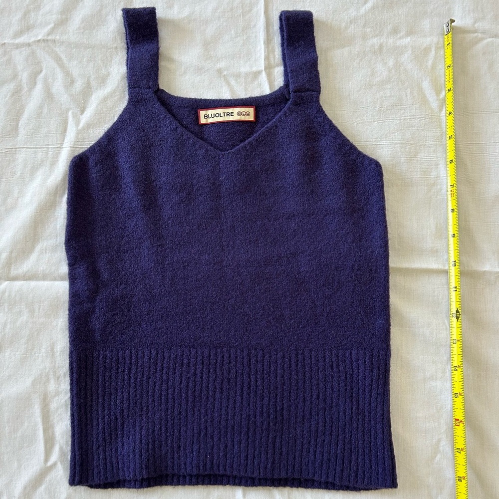 Vintage Bluoltre purple strap-knit top